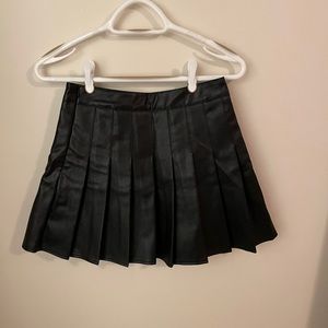 Faux leather tennis skirt from Shop Cider